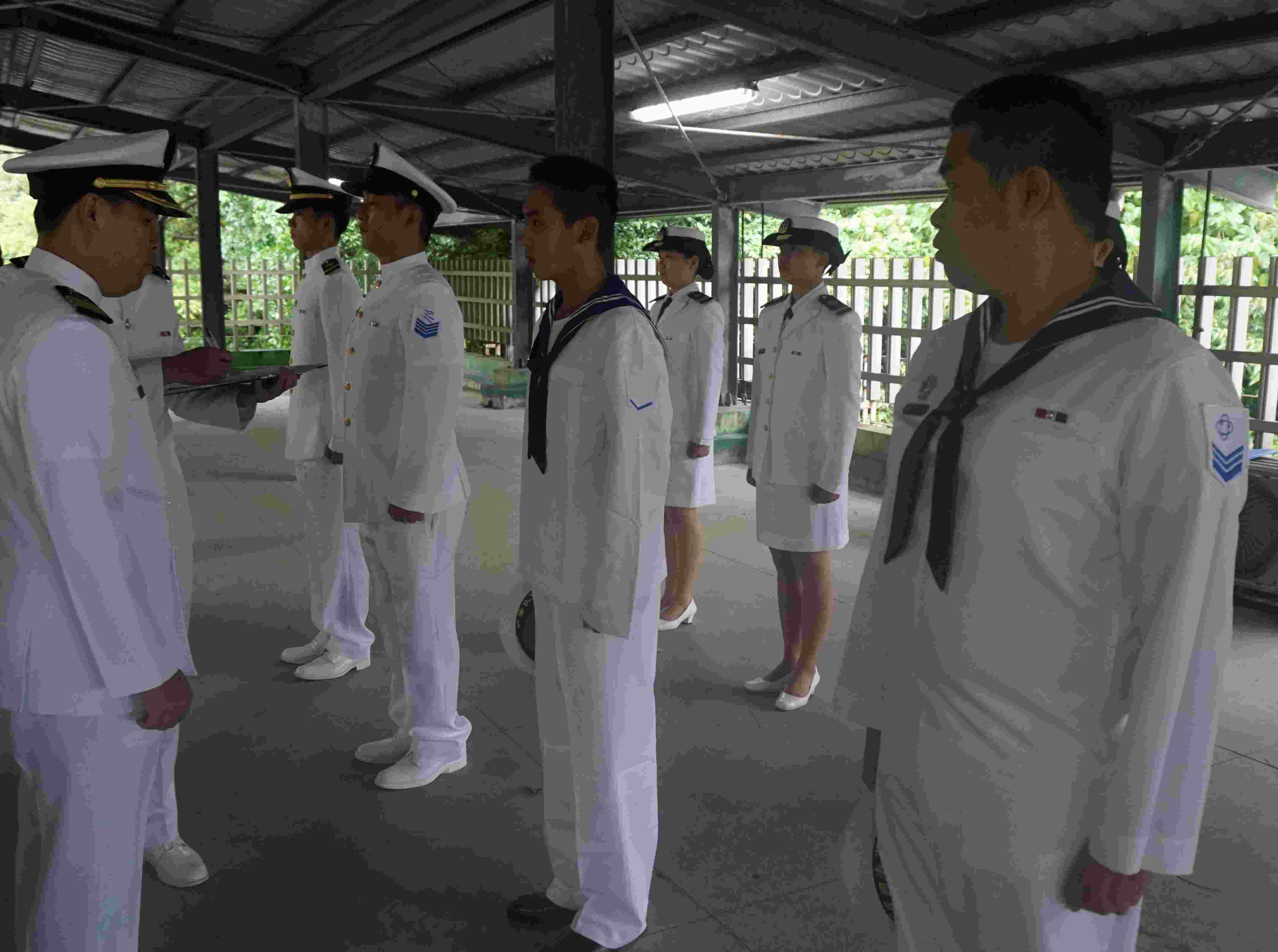 海軍蘇澳通信隊10月份服裝儀容校閱