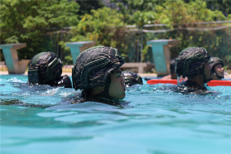 Armed swimming training was conducted.