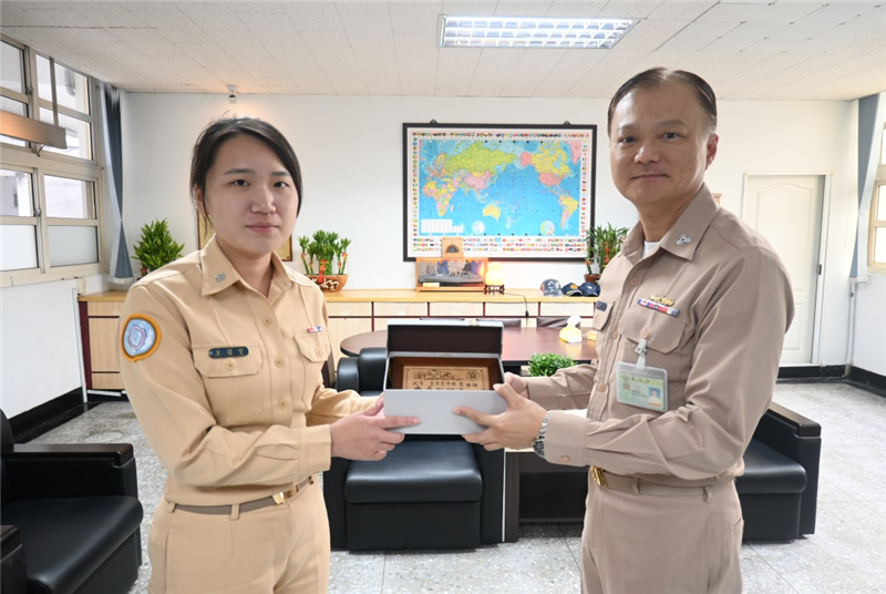 Presentation of separation bonus.