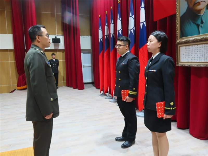 海軍馬公後勤支援指揮部1月份月會晉任授階典禮