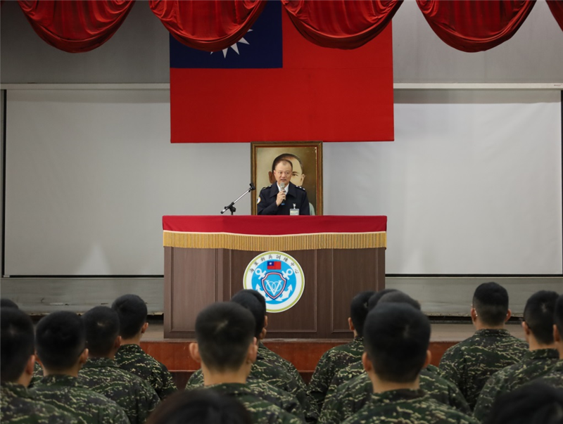 Commander Chen encouraged all officers and enlisted personnel.