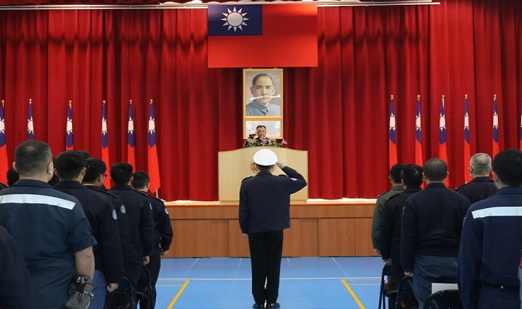 The Suao Naval Logistic & Support Command held its January 2026 monthly meeting, a personnel promotion ceremony, and a commendation ceremony honoring service members for their contributions to disaster relief efforts during Typhoon Hagas.