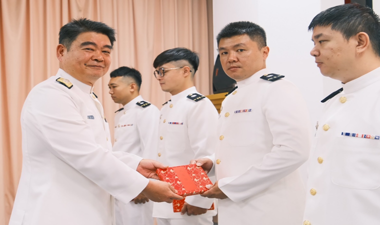 Navy Zuoying Logistics Support Command－May 2026 Promotion and Rank Insignia Presentation Ceremony.