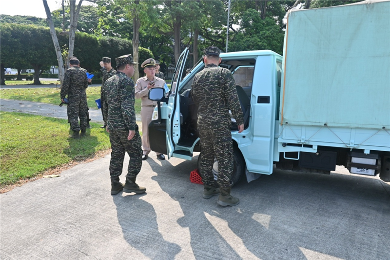 The Deputy Commander conducted a maintenance inspection of the unit's military vehicles.