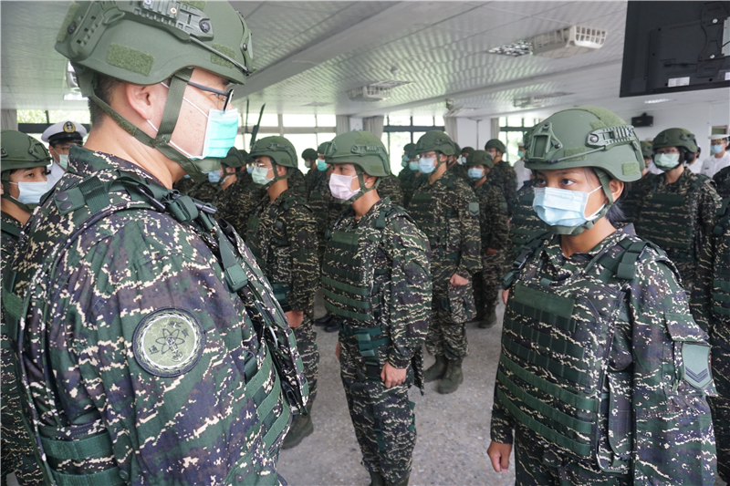 Military dress code inspection of Zuoying Communication Brigade