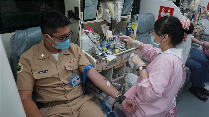 Blood  donation of Zuoying Communication Brigade